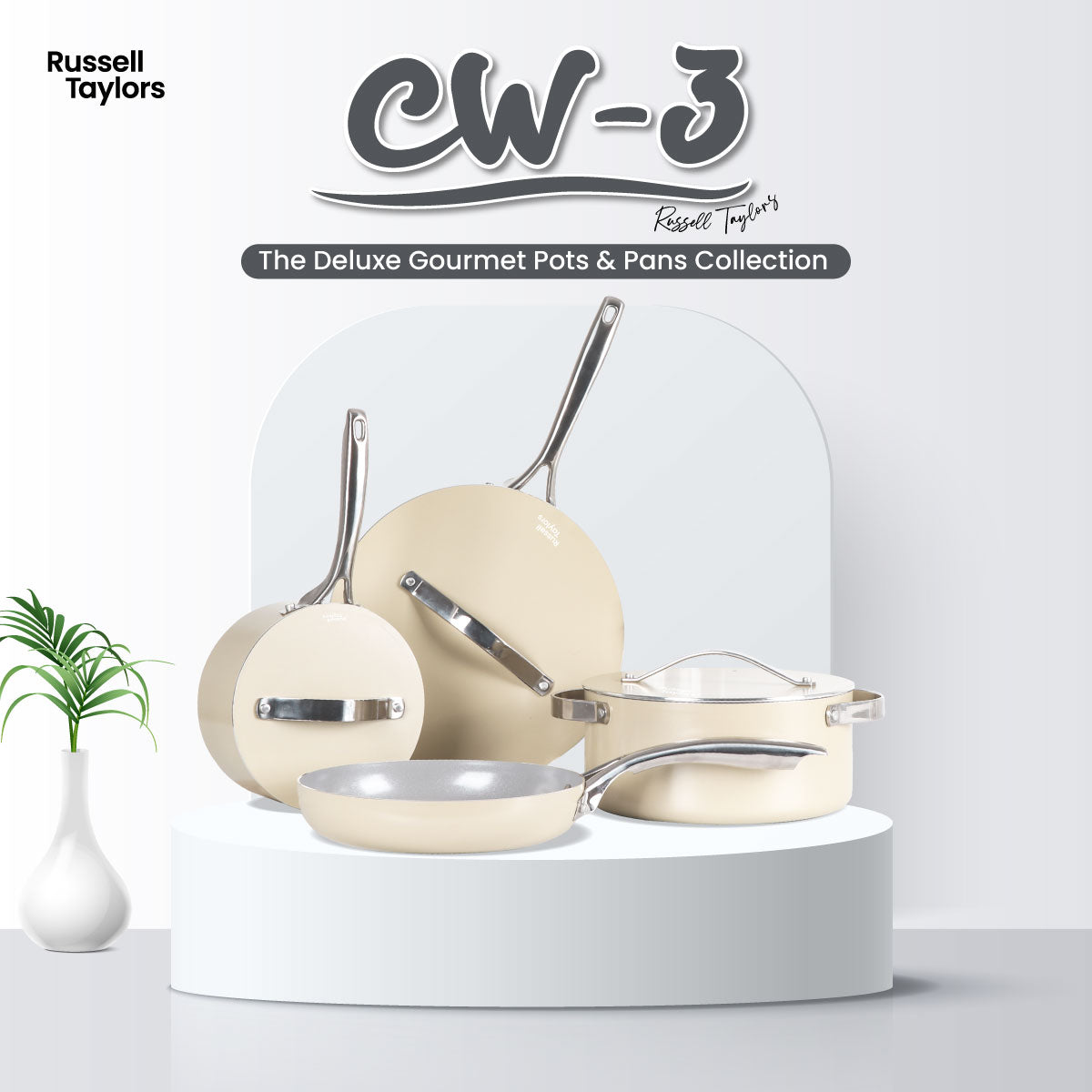 Caraway Deluxe Cookware Set in Cream