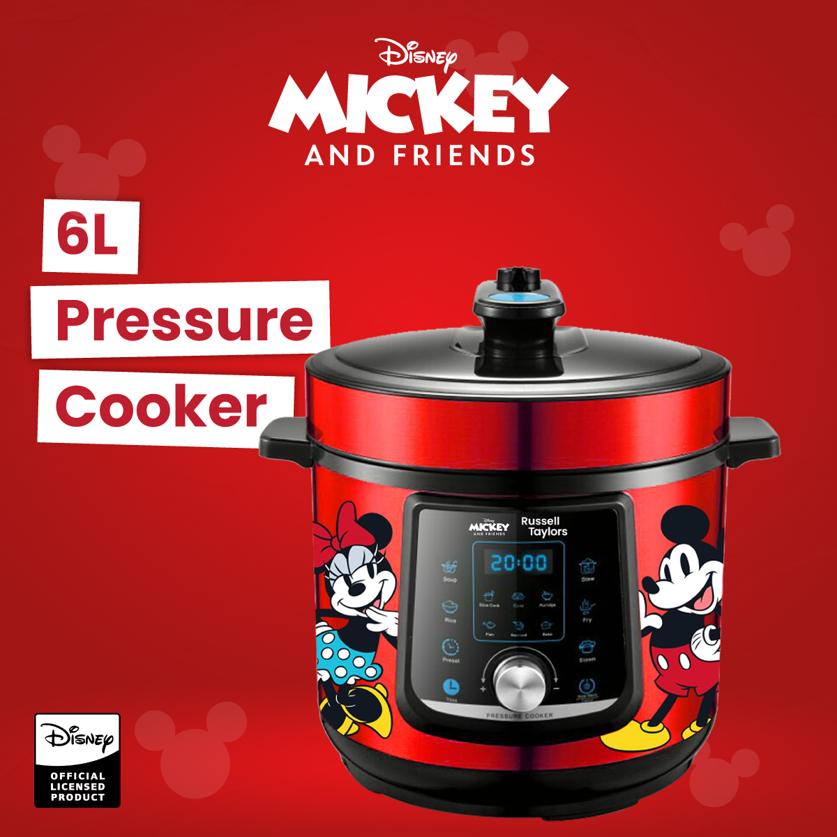 Russell Taylors Disney Mickey And Friends Pressure Cooker 6L D2