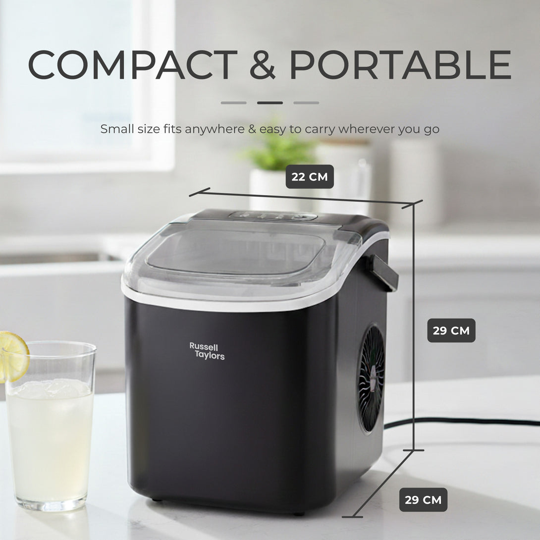 Russell Taylors Ice Maker Portable Homemade Ice 12kg/ Day IM1