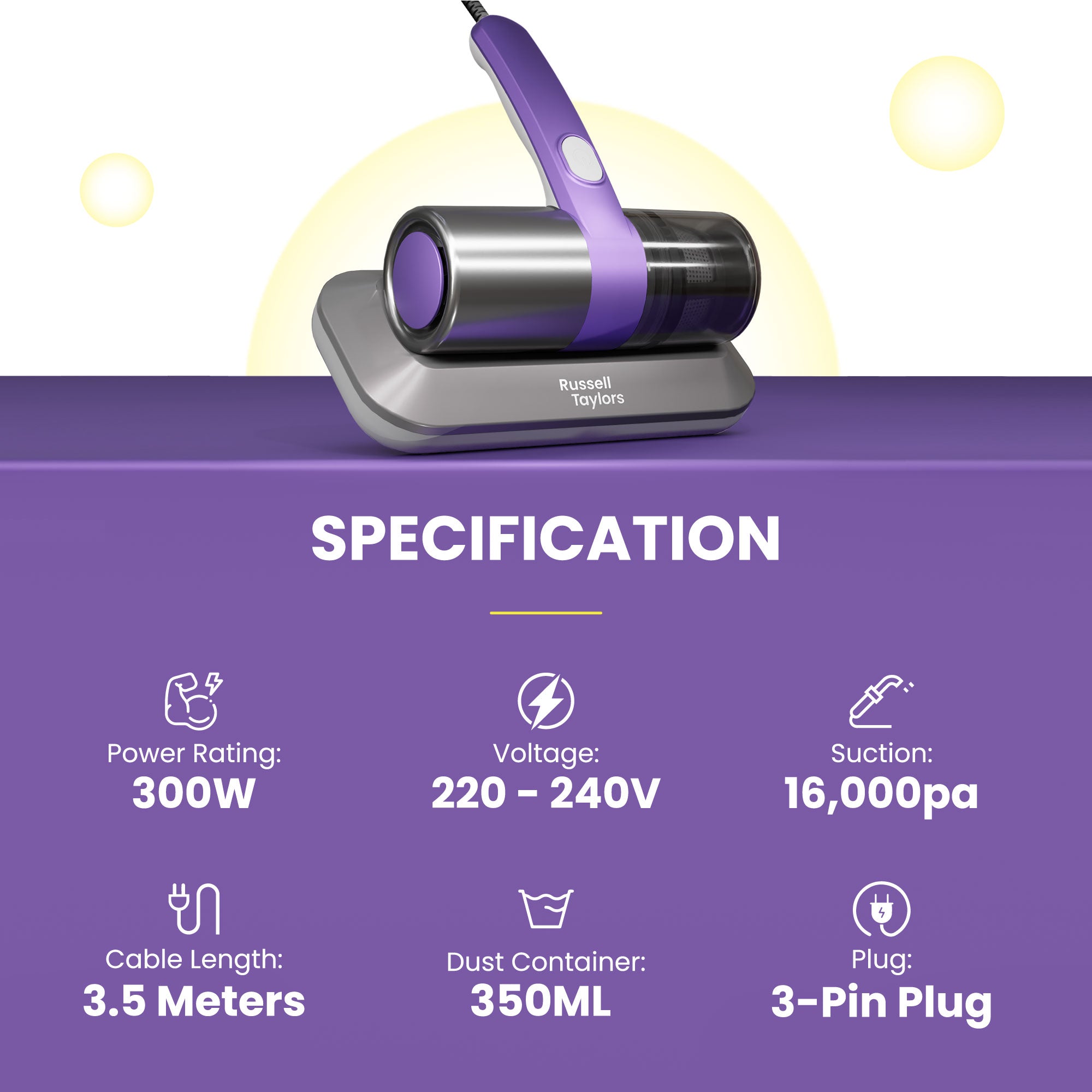 Russell Taylors Dust Mite Vacuum Cleaner VM10