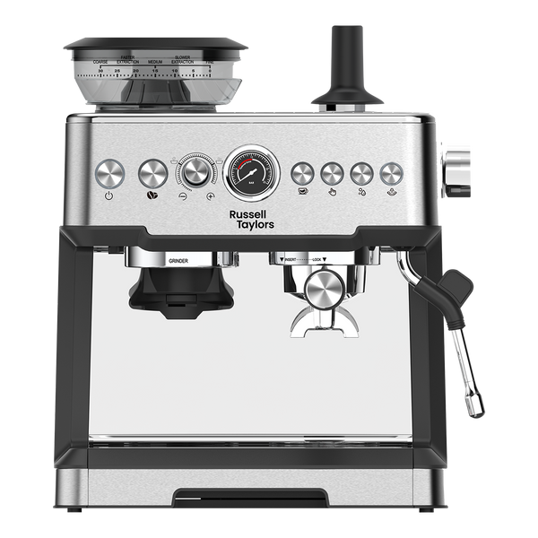 Russell Taylors 20 Bar Dual Boiler Espresso Machine 58mm Coffee Maker with Grinder EM5