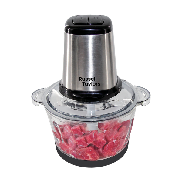 Russell Taylors Food Chopper 2L Glass Bowl Food Processor Blender FC1