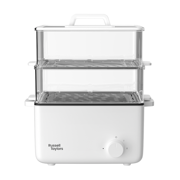 Russell Taylors 3-Tier Stainless Steel Food Steamer & Non Stick Electric Hotpot  (18L) MC31