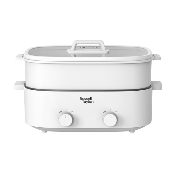 Russell Taylors Dual Compartment Non Stick Electric Hotpot & Steamer (12L) MC32
