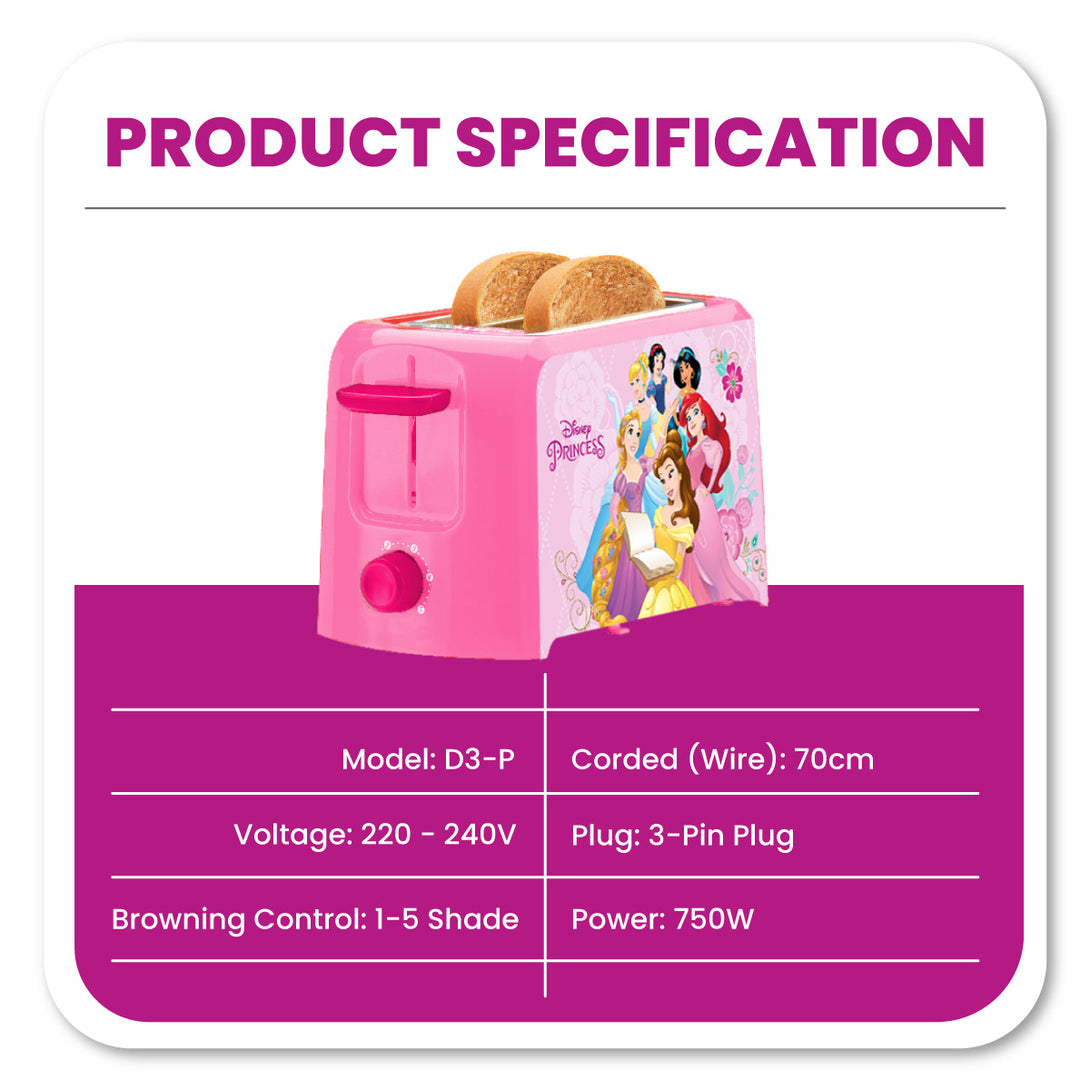 Russell Taylors Disney Princess Bread Toaster D3-P