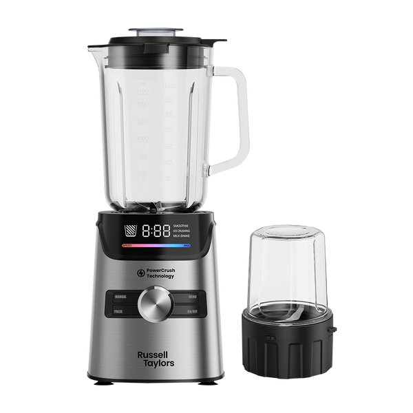 Russell Taylors PowerCrush Blender 1.7L Glass Jug with Grinder 1400W TB10